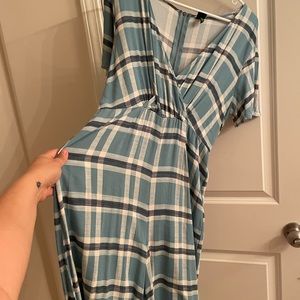 Plaid Ankle Jumpsuit